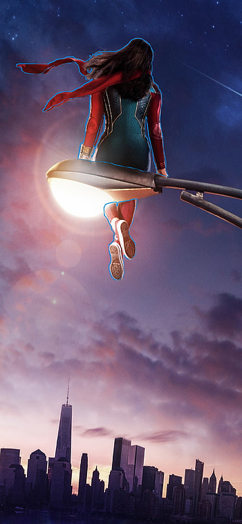 Ms marvel, atmosphere, cloud HD phone wallpaper