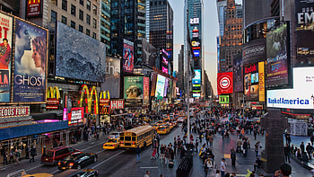 Bustling crowd, Urban energy, Nighttime spectacle, Vibrant atmosphere HD wallpaper