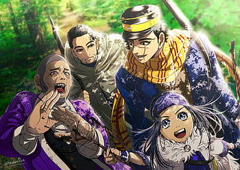 Golden Kamuy, Anime, Asirpa (Golden Kamuy), Ogata Hyakunosuke, Saichi Sugimoto, Yoshitake Shiraishi HD wallpaper