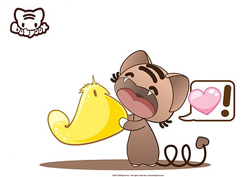 Bekyoot, Momo, Kawaii, Love, Cute HD wallpaper
