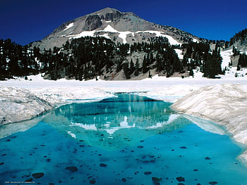 Landscape, Winter, Water, Rivers, Mountains, Snow HD wallpaper