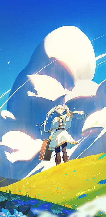 Frieren Anime - Magical Adventure Sky, Anime, Frieren (Frieren: Beyond Journey's End), Frieren: Beyond Journey's End HD phone wallpaper
