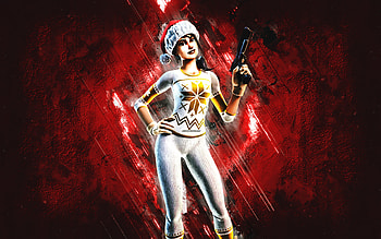 Fortnite Festive PJ Patroller Skin, Fortnite, main characters, red stone background, Festive PJ Patroller, Fortnite skins, Festive PJ Patroller Skin, Festive PJ Patroller Fortnite, Fortnite characters HD wallpaper