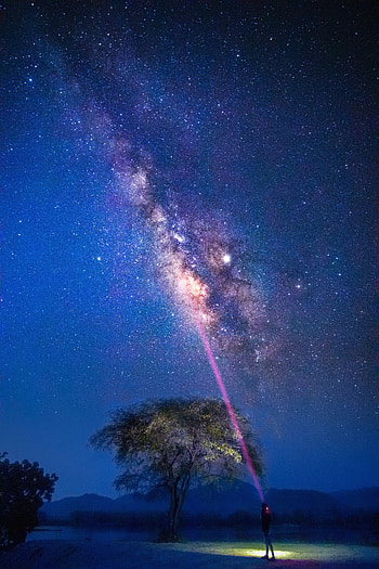 Stars, Night, Dark, Silhouette, Starry Sky, Milky Way HD phone wallpaper