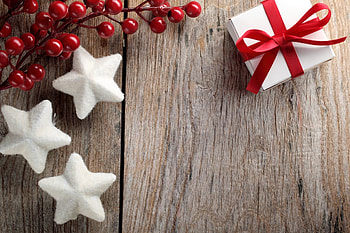 merry christmas decoration wood christmas new year decoration berries present HD wallpaper