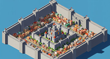 Isometric Citadel —, Castle, Fortress HD wallpaper