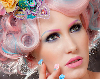 Pretty Face, face, blond, nails, woman HD wallpaper