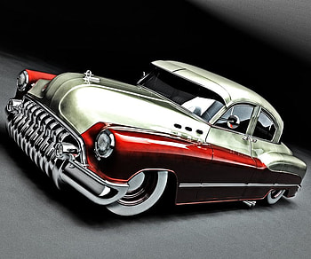 oldsckol, silver, classic cars, gray, red HD wallpaper