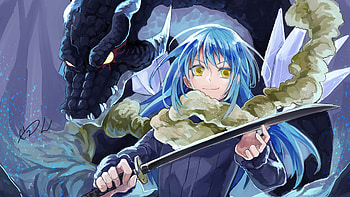 Rimuru and Veldora , art, That Time I Got Reincarnated as a Slime, Fantasy anime HD wallpaper