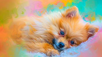 Adorable Pomeranian Puppy, Pomeranian HD wallpaper