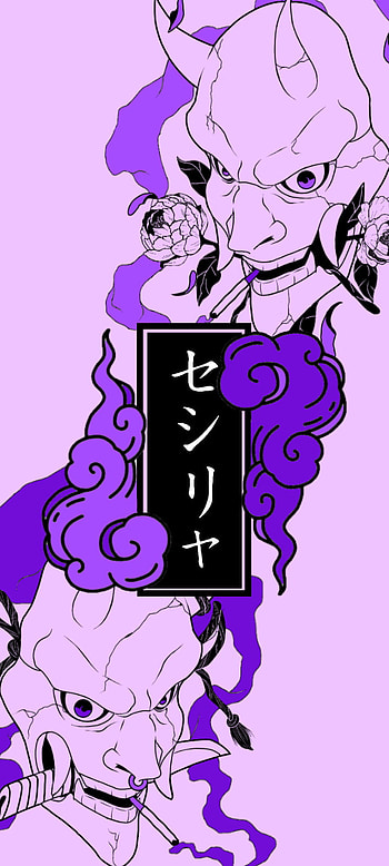 No, organ, pink, oni, mascaras HD phone wallpaper