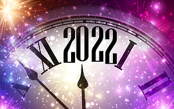 2022 New Year, , five minutes to midnight, Happy New Year 2022, clock, 2022 midnight background, 2022 greeting card, 2022 template, 2022 clock background, 2022 concepts HD wallpaper