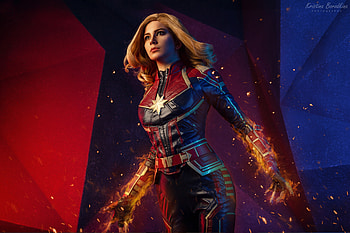 Captain Marvel Cosplay, captain-marvel, superheroes, cosplay HD wallpaper