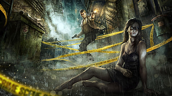 Road Block Police Tape Girl , artist, artwork, digital-art HD wallpaper