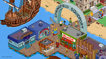 Springfield Squidport: A Adventure in The Simpsons: Tapped Out, video game HD wallpaper