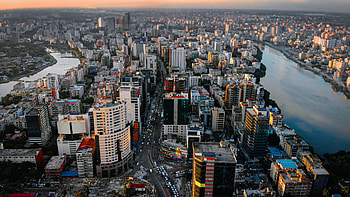 Aerial views, Dhaka capital, Bangladesh landscapes, Boomer's daily HD wallpaper