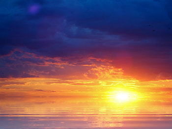 Landscape, Water, Sunset, Sky, Sea, Sun HD wallpaper
