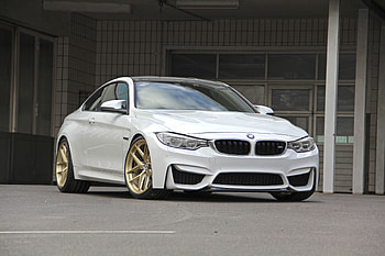 2017 BMW M4 CRT by Alpha-N Performance, Beamer, White, 2017, Gold Rims HD wallpaper