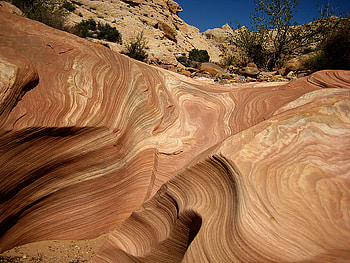 Crack-Canyon-Goblin-Valley-State-Park, teksture, valley, canyon, trees, colors, crack, nature HD wallpaper