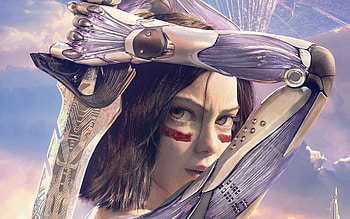Alita, , battle, sword, The Alita Battle Angel, Rosa Salazar, artwork HD wallpaper
