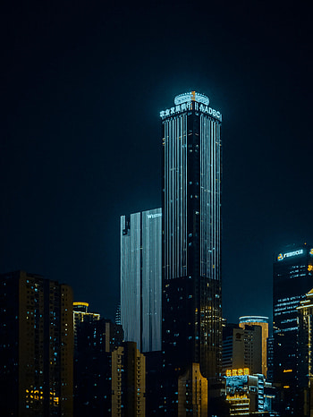 Cities, Night, Architecture, City, Building, Dark, Illumination, Backlight, Tower HD phone wallpaper