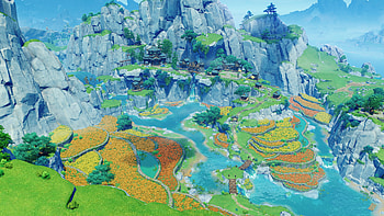 Genshin Impact Scenic Landscape, video game, Genshin Impact HD wallpaper