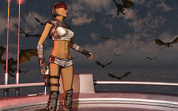 Here they Come, winged creatures, woman, attack HD wallpaper