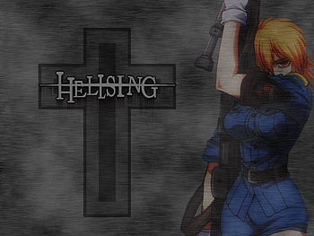 hellsing, weapon, awsome, girl, cross HD wallpaper