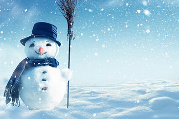Snowman, winter, season, hat HD wallpaper