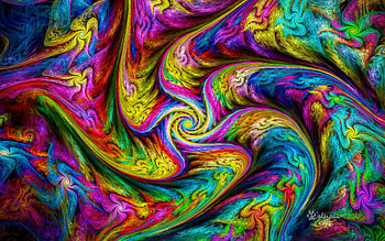 Rainbow Gnarl , abstract, digital-art, deviantart, colorful HD wallpaper