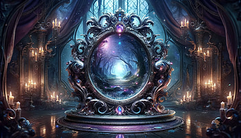 Enchanted Mirror Fantasy, mirror, fantasy HD wallpaper