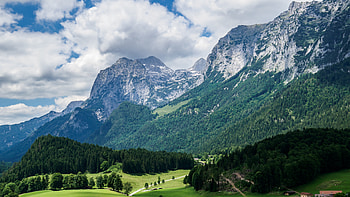 Landscape, Nature, Mountains, Forest, Alps, Slope HD wallpaper