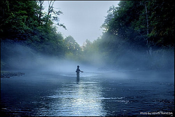 river, man HD wallpaper