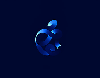 Apple Event, blue logo, minimal HD wallpaper