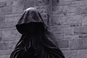 Dark, Sculpture, Angel, Hood, Mantle HD wallpaper