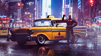 Deadpool Taxi , deadpool, superheroes, artwork, artist HD wallpaper