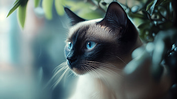Stunning Siamese Cat - Ultra, cat, siamese cat, blue eyes, pet, nature HD wallpaper