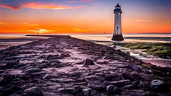 Lighthouse, , Rocky coast, Nature's beauty HD wallpaper