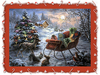 Christmas gathering, winter, holiday, snow, christmas, santa HD wallpaper