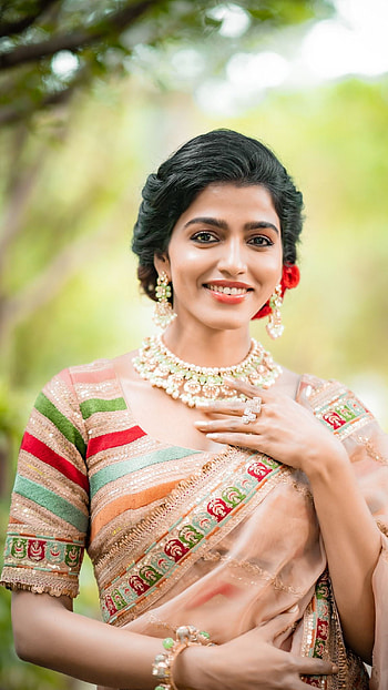 Dhansika, saree beauty, tamil actress, model HD phone wallpaper