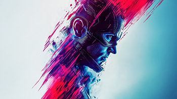 Captain America Shadow Effect, captain-america, superheroes, artwork, digital-art, art, ai HD wallpaper