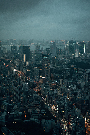 Cities, City, Lights, Fog, Darkness HD phone wallpaper