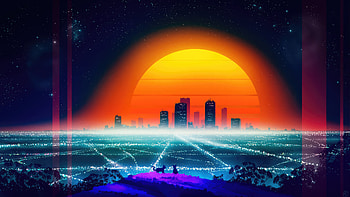 Stray Cats Retro Synthwave, synthwave, artist, artwork, digital-art, artstation HD wallpaper