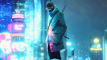 Cyberpunk Legion , cyberpunk, neon, artist, artwork, digital-art, artstation HD wallpaper