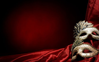Masks, white, feather, mask, red, couple, silk HD wallpaper