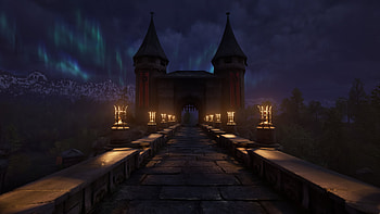 : The Elder Scrolls IV Oblivion Nighttime Castle POV, video game, The Elder Scrolls IV: Oblivion, POV HD wallpaper