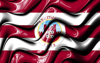Cittadella FC flag, , purple and white 3D waves, Serie A, italian football club, AS Cittadella, football, Cittadella logo, soccer, Cittadella FC HD wallpaper