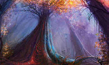 Forest Fantasy, forest, fantasy, digital-art, artist HD wallpaper