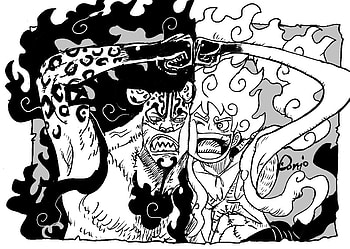 Rob Lucci VS Monkey D. Luffy, Anime, One Piece, Rob Lucci, Monkey D. Luffy, Gear 5 (One Piece) HD wallpaper