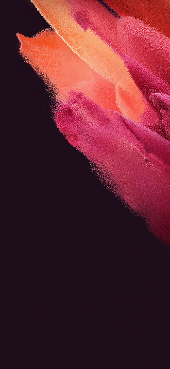 Samsung Galaxy S21 , Stock, AMOLED, Particles, Magenta, Red, Abstract, Pink and Black Galaxy HD phone wallpaper